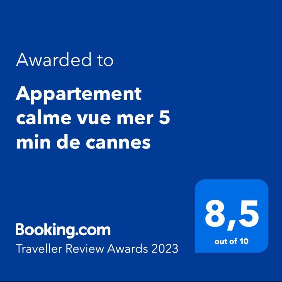 Appartement calme vue mer 5 min de cannes Le Cannet Extérieur photo